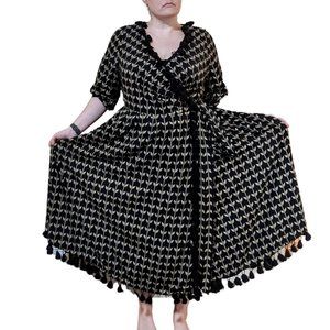 eShakti Tassel Wrap Dress